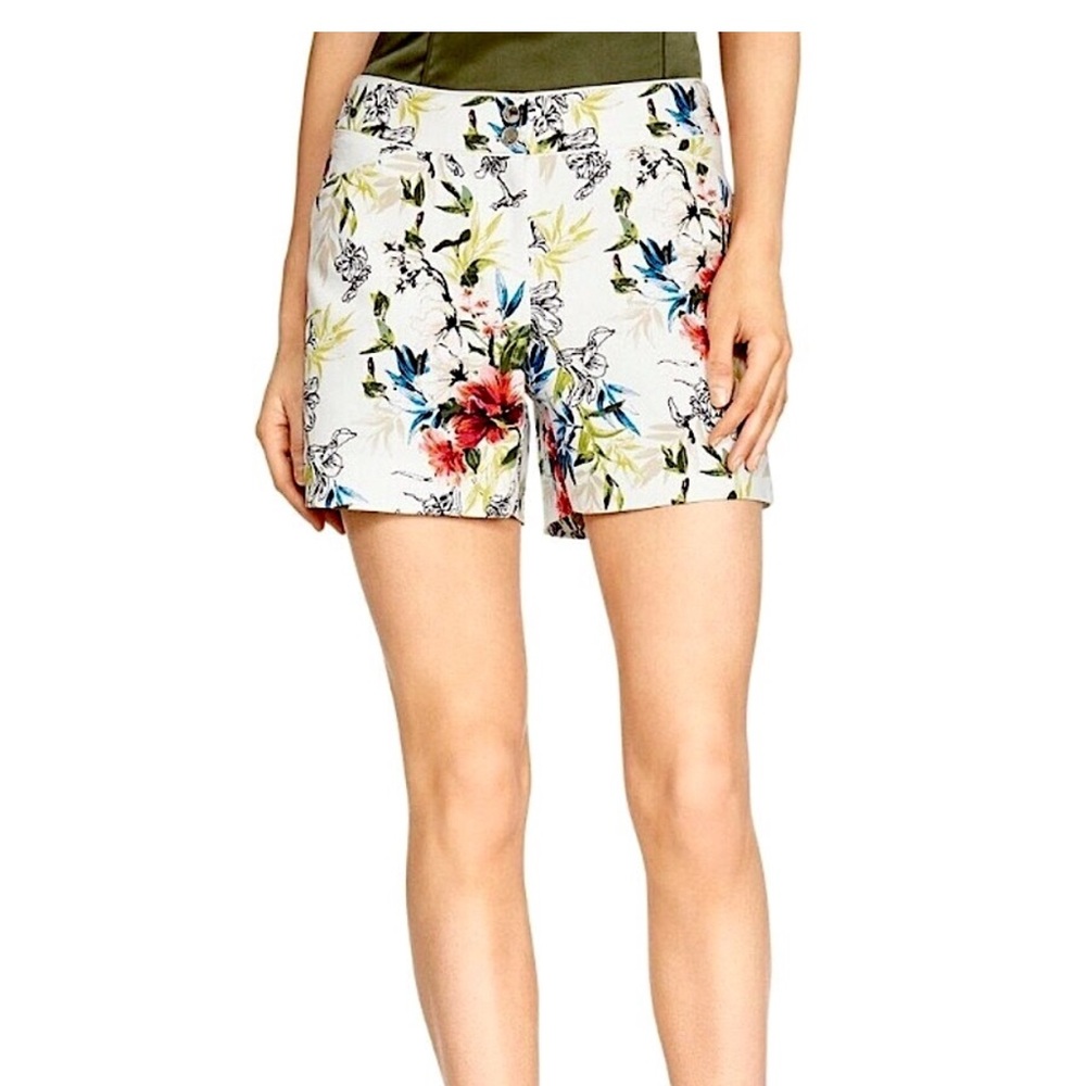 White House Black Market Floral 5" Shorts Size 2